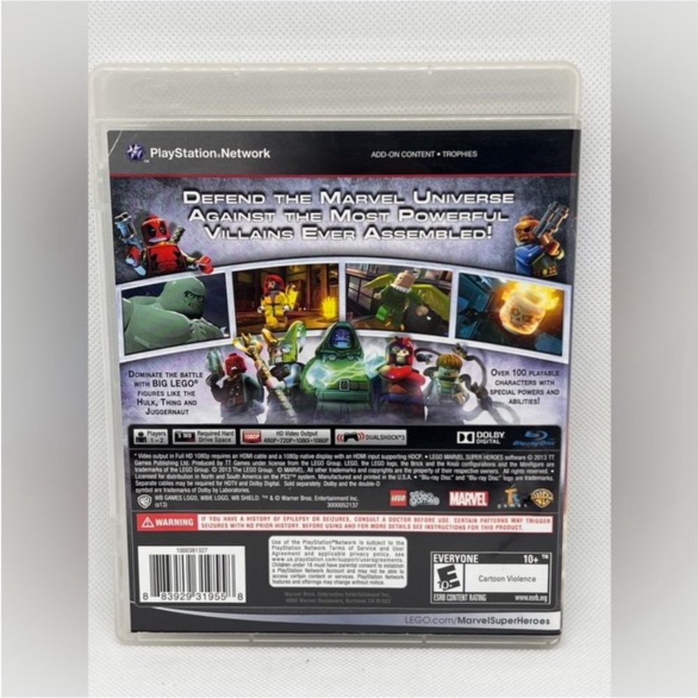 EUC PS3 Lego Marvel Super Heroes Video Game - Picture 3 of 7